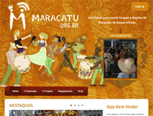 Tablet Screenshot of maracatu.org.br